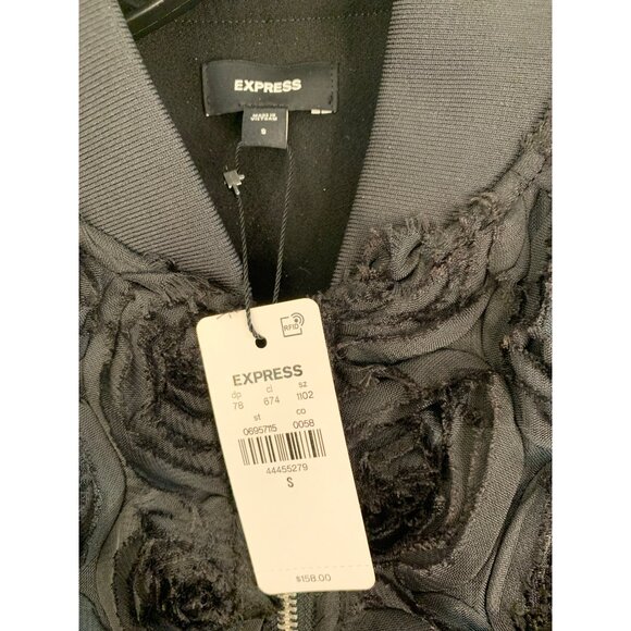 NWT Womens Express Bomber Jacket Black Size S/M - Picture 5 of 12